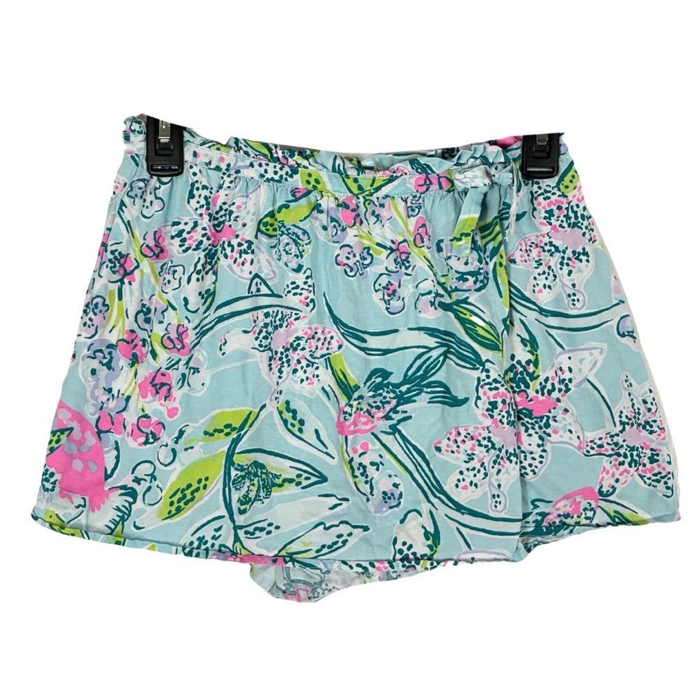 Lilly Pulitzer Skort Girls 12-14 Karla Sway This Way Multi Tropical Beachy Artsy